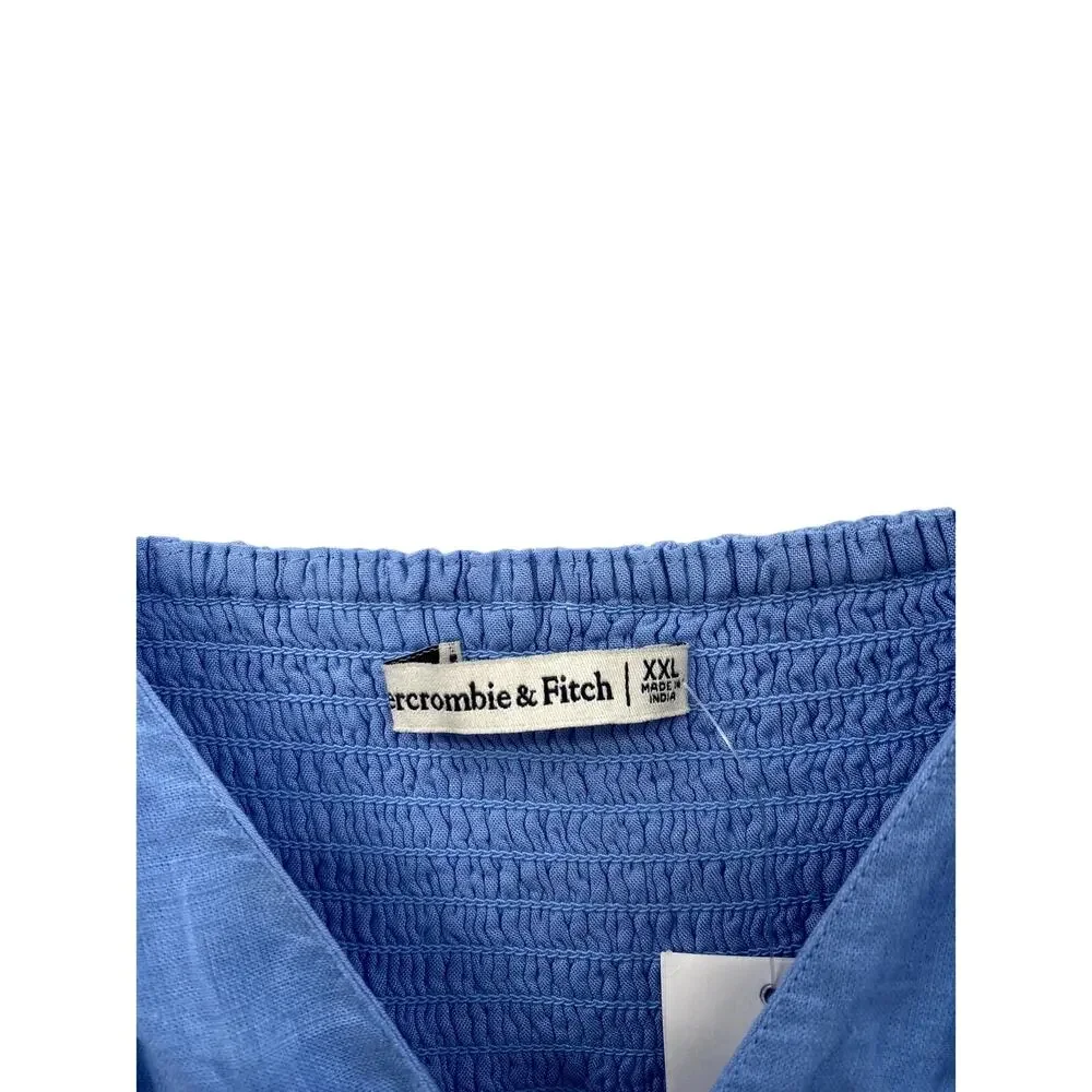 Abercrombie & fitch Blue Button Down Sleeveless Maxi Dress.